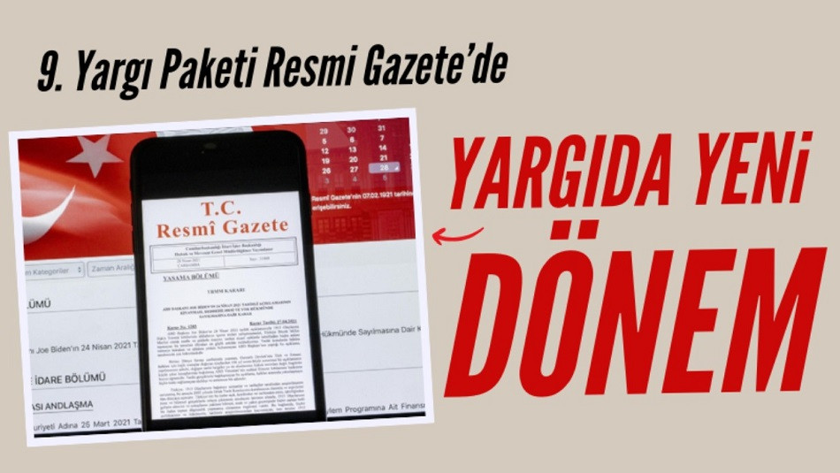 9. Yargı Paketi Resmi Gazete'de yayımlandı