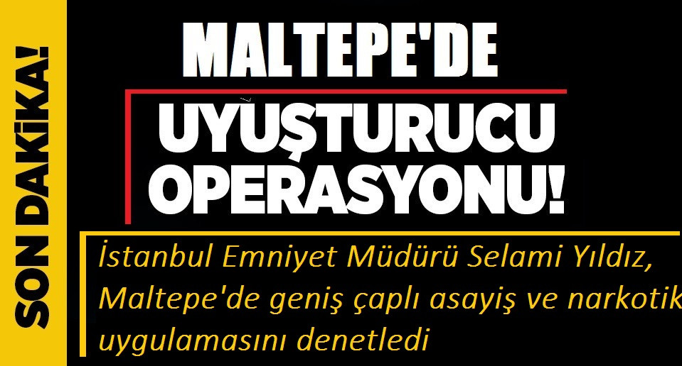 Maltepe'de Narkotik Operasyonu