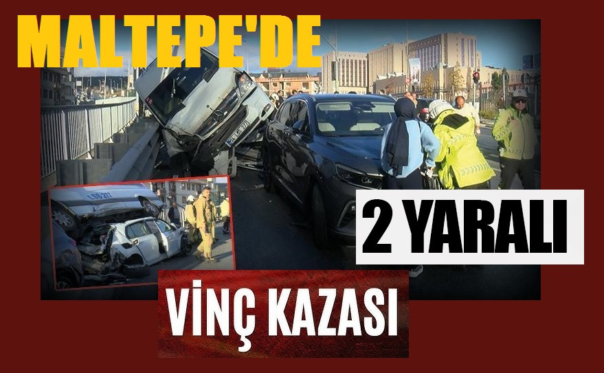 Maltepe'de Vinç Kazası 2 Yaralı