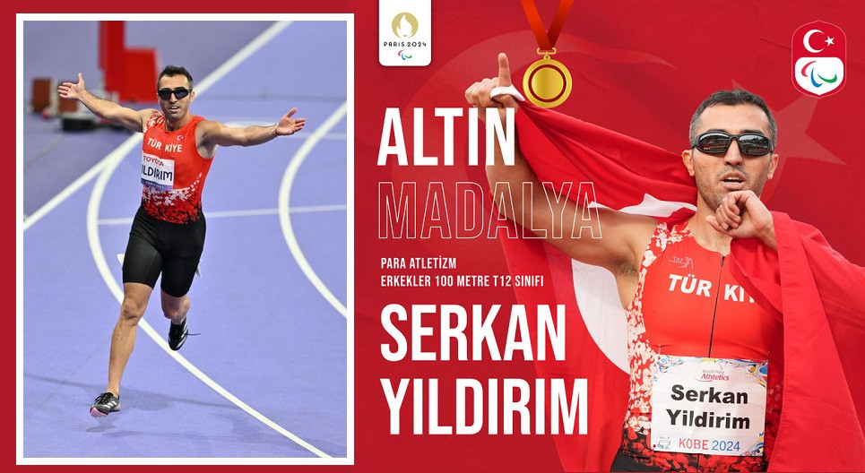 Para atletizmde milli sporcu Serkan Yıldırım, altın madalya kazandı